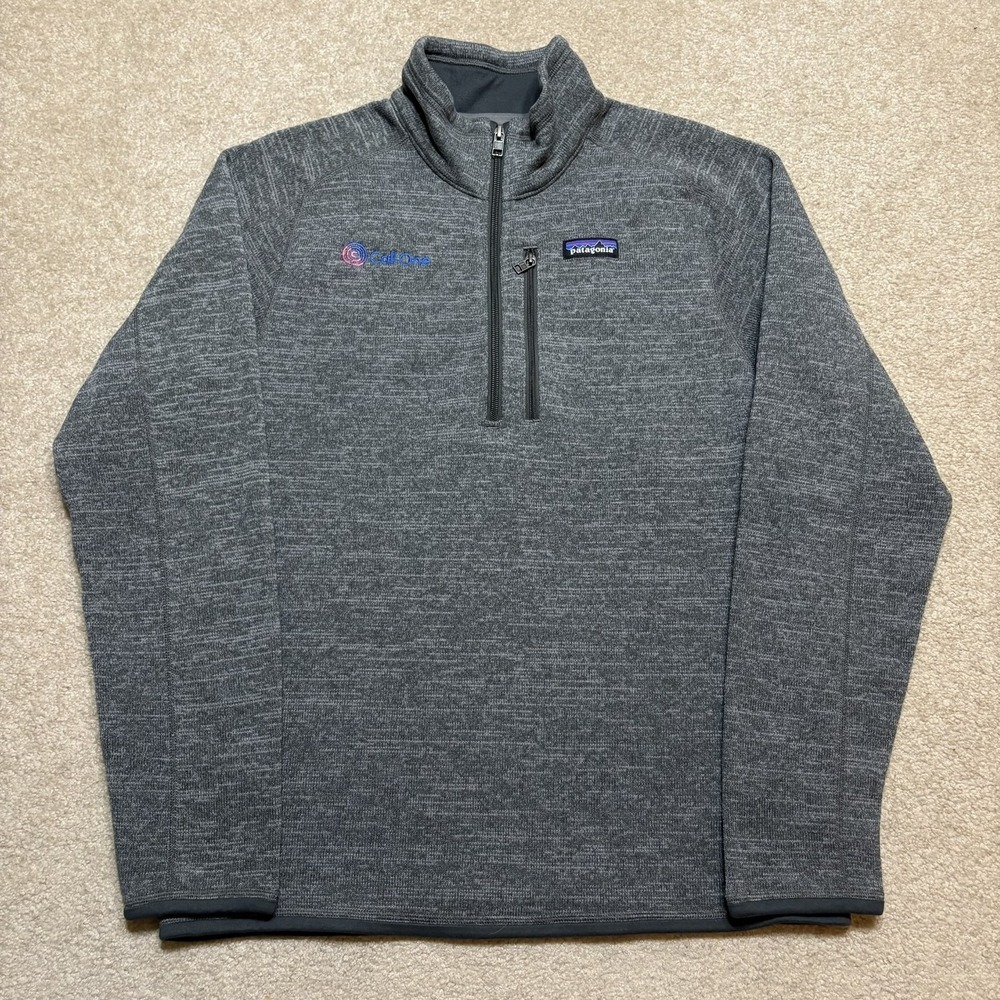 Patagonia Better Sweater 1/4 Zip Fleece Pullover Mens Medium Gray STY25523